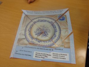 Tangram concluído com a imagem de um prato