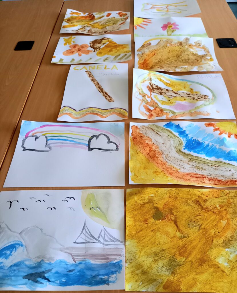 Pinturas dos alunos